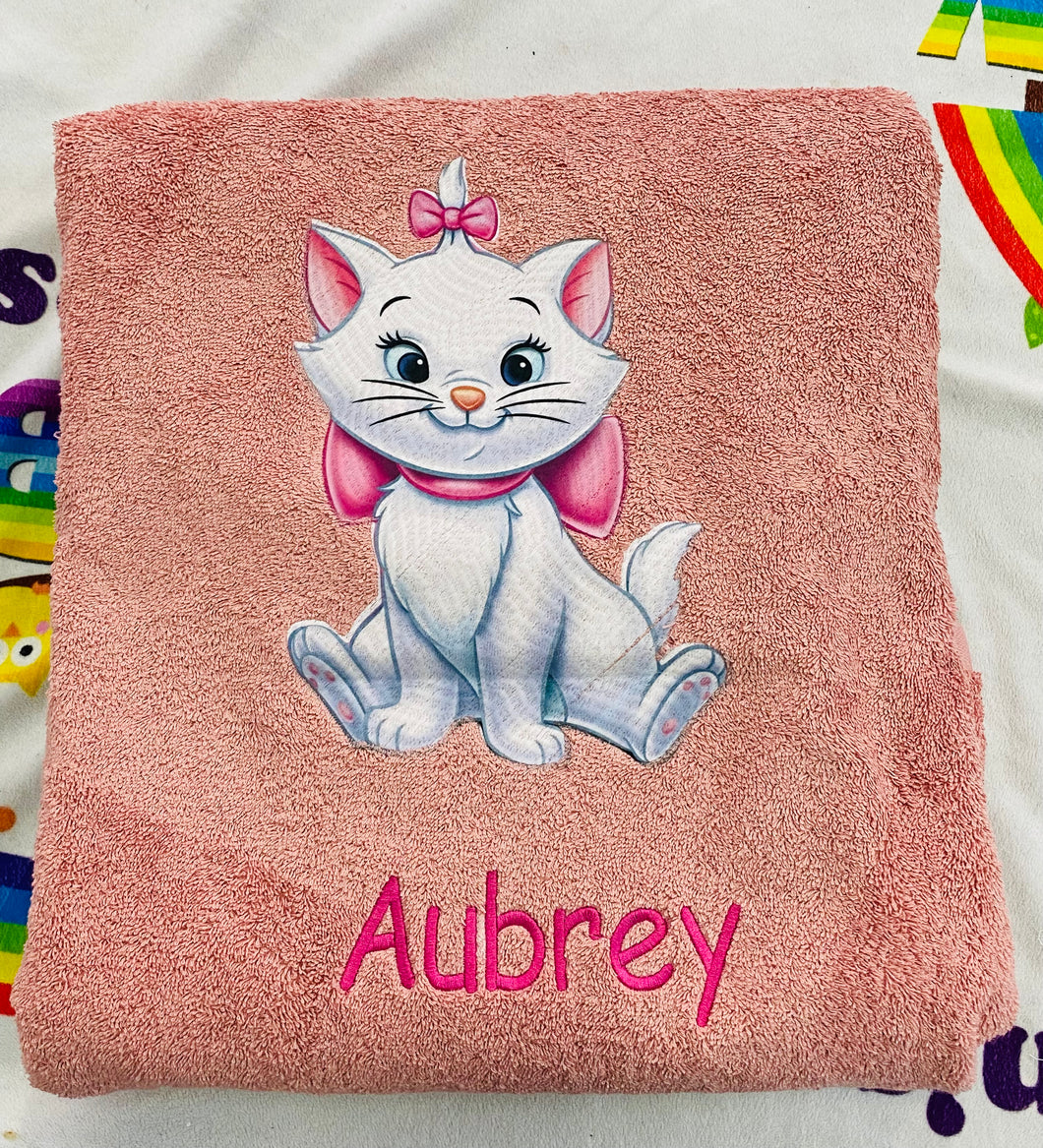 Marie cat towel/towel set