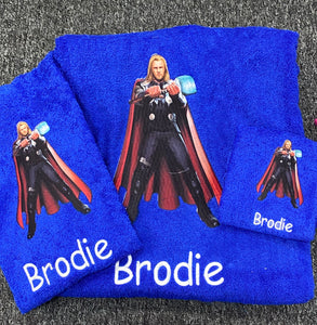 Thor personalised towel set
