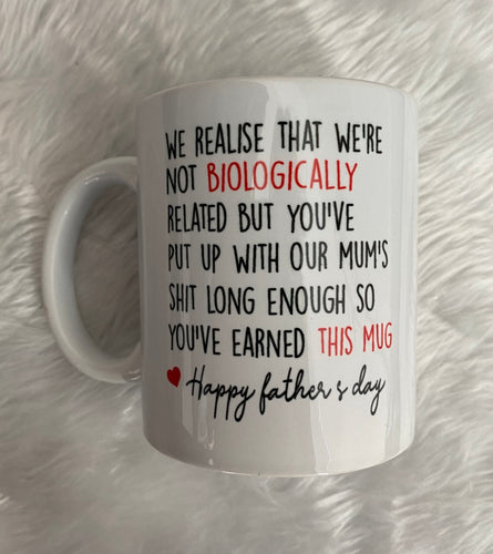 Not biologically related Coffee mug