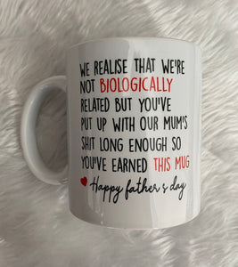 Not biologically related Coffee mug