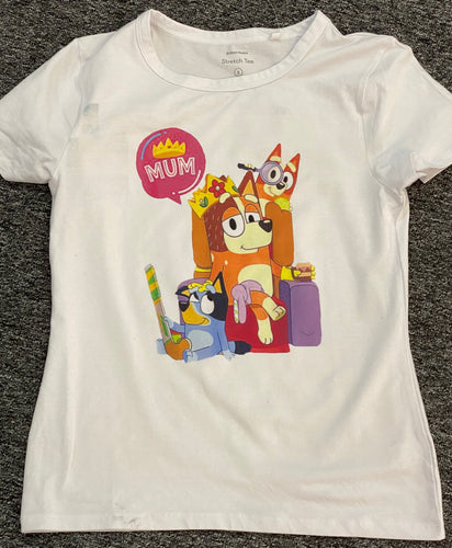 Bluey queen mum tshirt