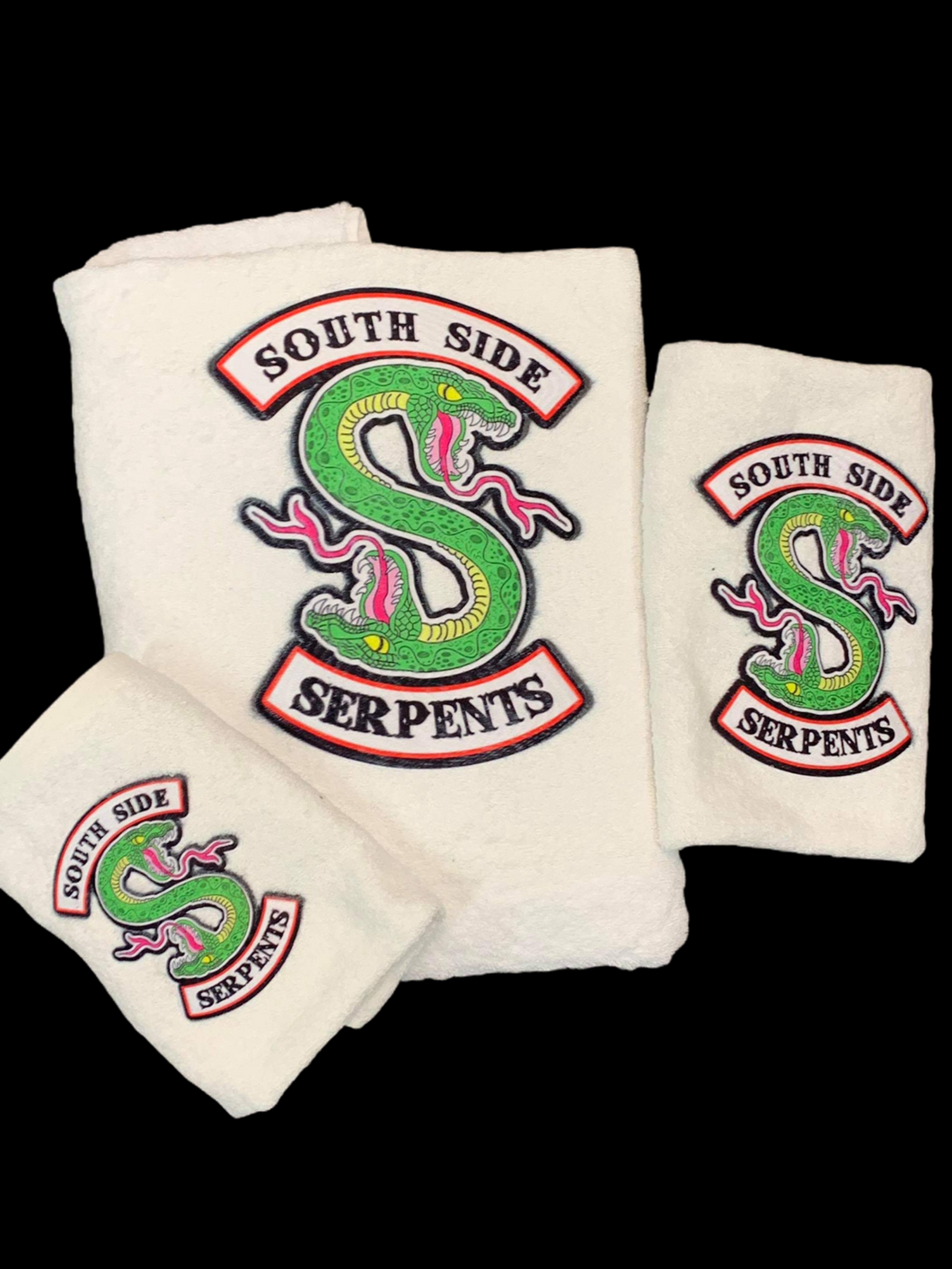 South side serpent snake Personalised towel
