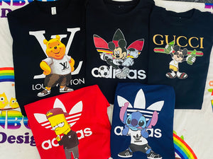 Sporty character t-shirts