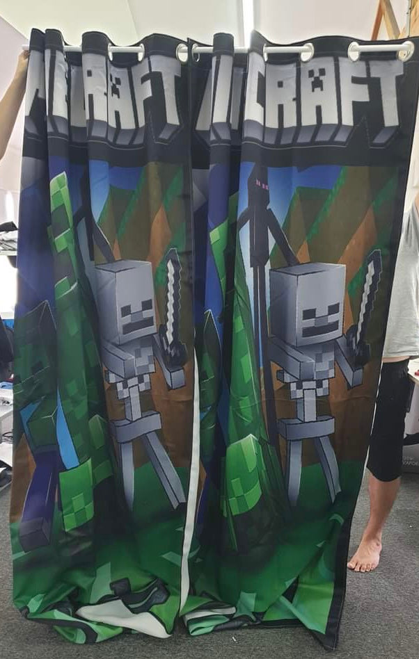 Minecraft Block out custom curtains
