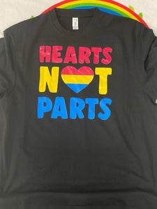 Hearts not parts  t-shirt