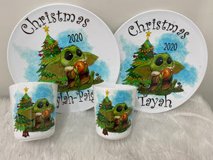 Christmas Plate and Cup Set -