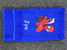 Spiderman personalised towel set