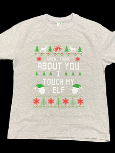 I touch my elf Xmas tshirt