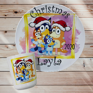Christmas Plate and Cup Set -