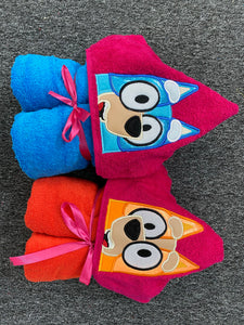 Bluey and Bingo Hooded Towel
