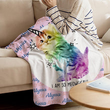 Unicorn cat custom Blanket