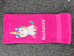 Rainbow unicorn Towel Set