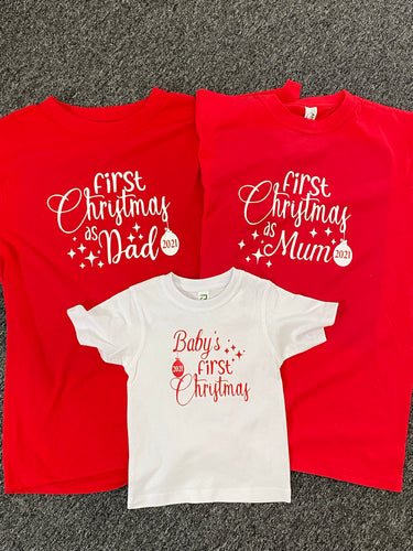 First Xmas Family Custom Tshirt Pack