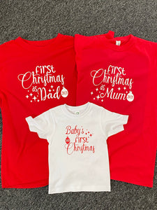 First Xmas Family Custom Tshirt Pack