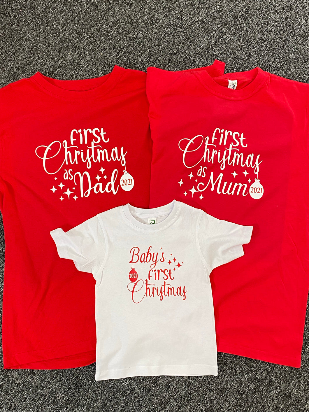 First Xmas Family Custom Tshirt Pack