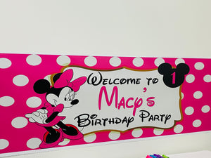 Minnie birthday banner/backdrop