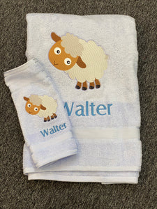 Baby sheep towel/ towel set