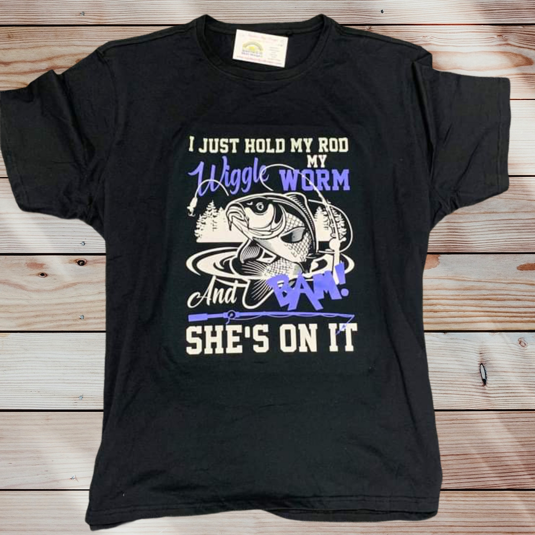 Wiggle My Worm Fishing  T-shirt