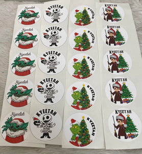 Christmas labels