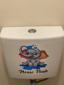 Please flush toilet decal