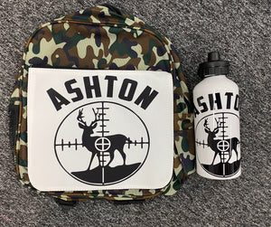 Camo Bag and Drink Bottle