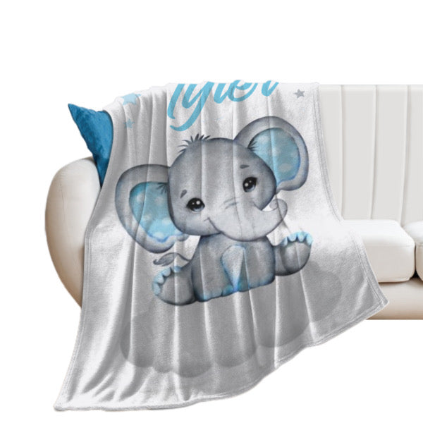 Baby elephant custom Blanket