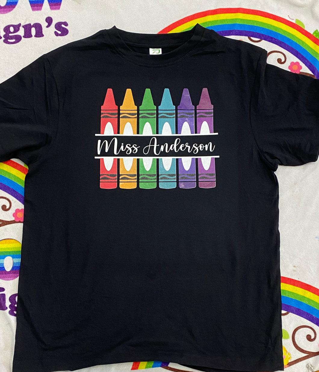 Crayon teacher tshirt