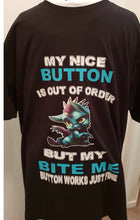 my nice button is out of order kids tshirt