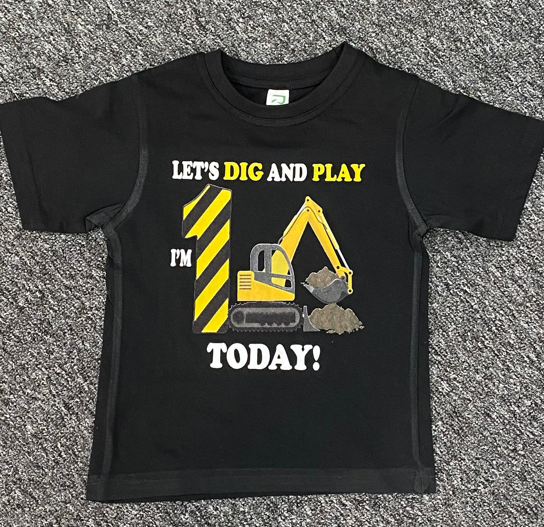 Let’s dig and play birthday tshirt