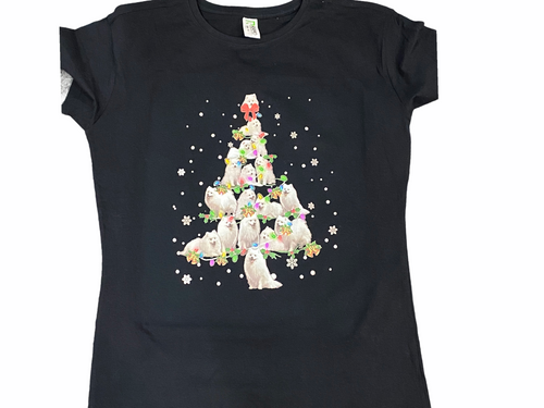 Japanese spitz Xmas tshirt