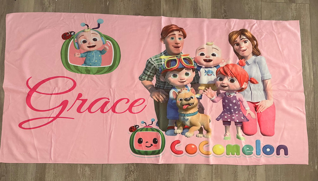 Cocomelon Beach towel custom