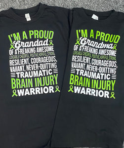 Brain injury warrior tshirt