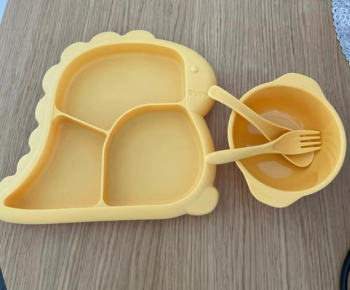 4pc dinosaur dinner set