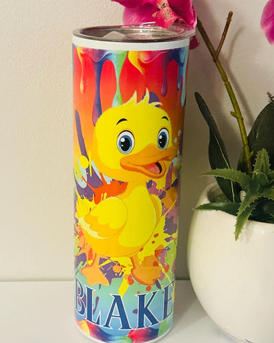 Rainbow duck 20oz tumbler
