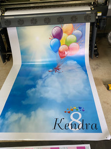 Balloon backdrop  vinyl banner