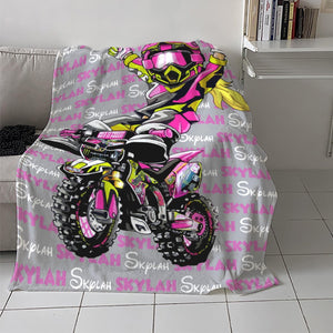Girls Motorbike custom Blanket