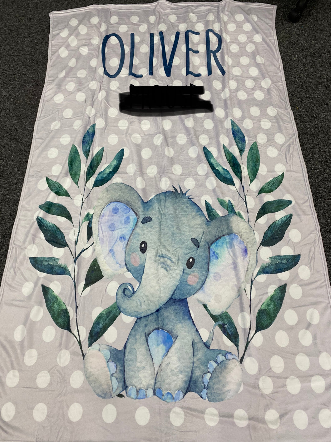 Baby elephant Custom Blanket