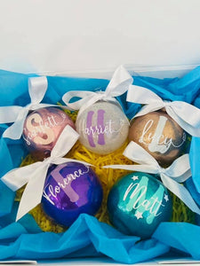 Personalised Glittered Baubles