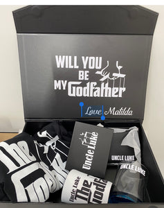 Will you be my Godfather  personalised box