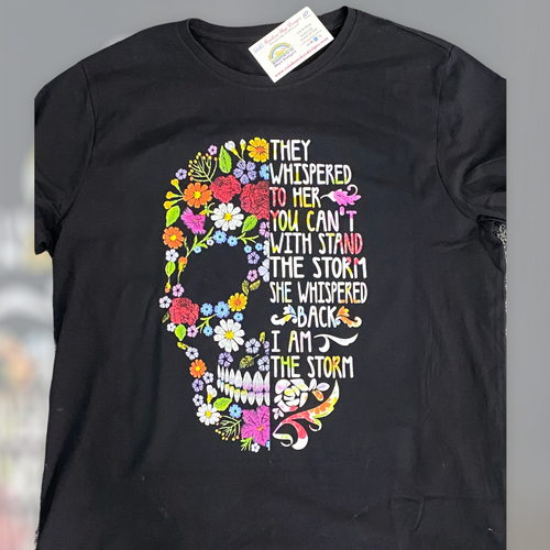 Skull They whispered to her T-shirt
