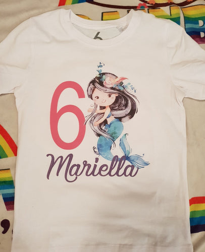 Mermaid birthday tshirt