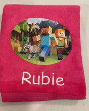 Minecraft Personalised towel