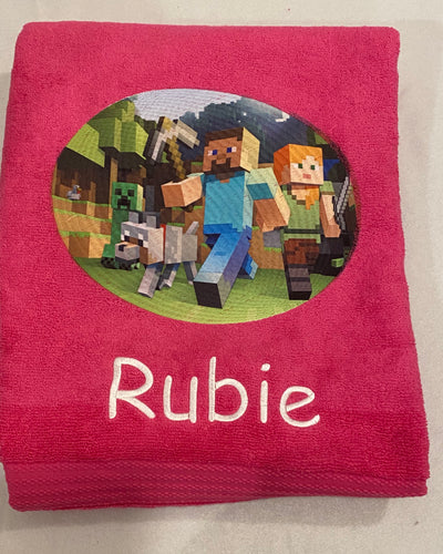 Minecraft Personalised towel