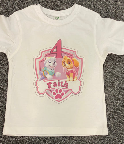 Skye paw patrol birthday tshirt