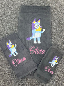 Bluey personalised Single towel
