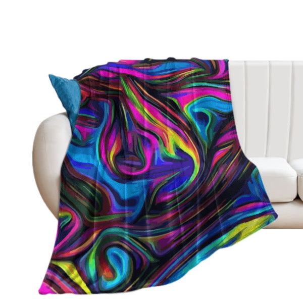 Coloured  swirls Custom Blanket