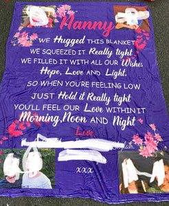 We/I Hugged  Custom Blanket