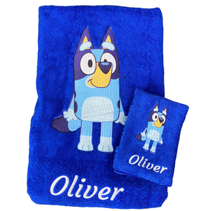 Bluey standing Personalised towel