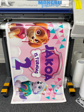 Skye paw patrol birthday banner/backdrop