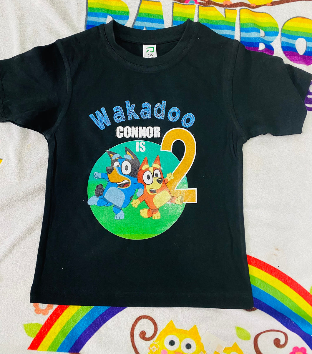 Bluey Birthday Tshirt – Rainbow Skye Designs